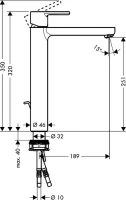 Смеситель для раковины Hansgrohe Metris S 31022000 Смеситель для раковины Hansgrohe Metris S 31022000