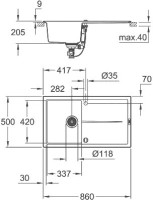 Мойка кухонная Grohe K400 31640AP0
