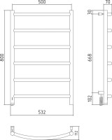 Полотенцесушитель электрический Сунержа Галант 4.0 80х50 белый, L