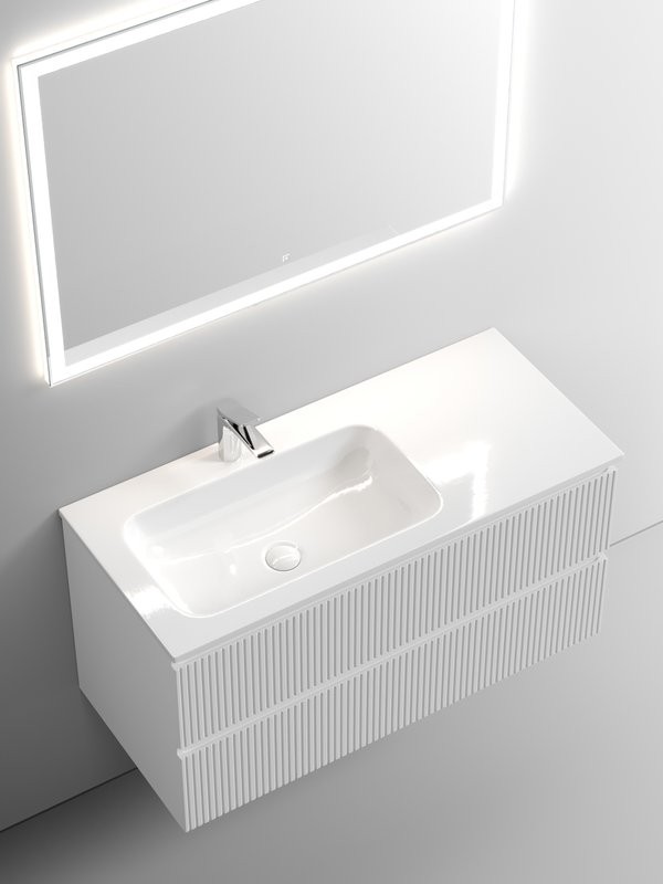 Тумба с раковиной Sancos Snob T 100 см, L, bianco
