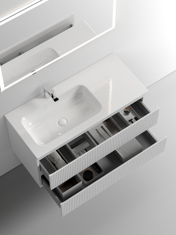 Тумба с раковиной Sancos Snob T 100 см, L, bianco