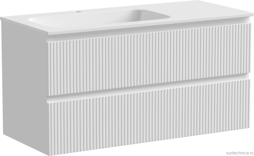 Тумба с раковиной Sancos Snob T 100 см, L, bianco