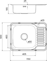 Мойка кухонная IDDIS Basic BAS65SLi77