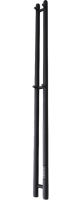 Полотенцесушитель электрический Маргроид Inaro 120х6 R с крючками, черный матовый