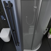 Полотенцесушитель электрический Маргроид Inaro 120х6 R с крючками, черный матовый