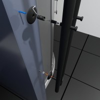 Полотенцесушитель электрический Маргроид Inaro 120х6 R с крючками, черный матовый