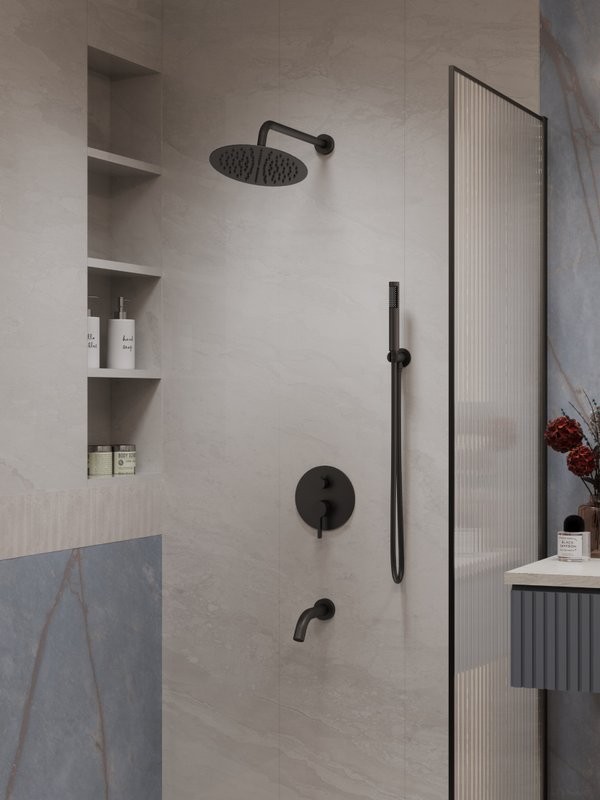 Душевой комплект Vincea Villa VSFW-1VL3MB С ВНУТРЕННЕЙ ЧАСТЬЮ, черный