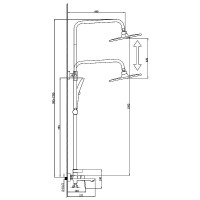 Душевая стойка AZARIO Alanti AZ-K2332MG золото матовое Душевая стойка AZARIO Alanti AZ-K2332MG золото матовое