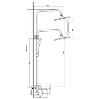Душевая стойка AZARIO Alanti AZ-K2332MG золото матовое Душевая стойка AZARIO Alanti AZ-K2332MG золото матовое