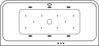 Акриловая ванна Excellent Arana Relax 180x85 см, встраиваемая, с гидромассажем, белая, с каркасом, со сливом-переливом, фурнитура бронза