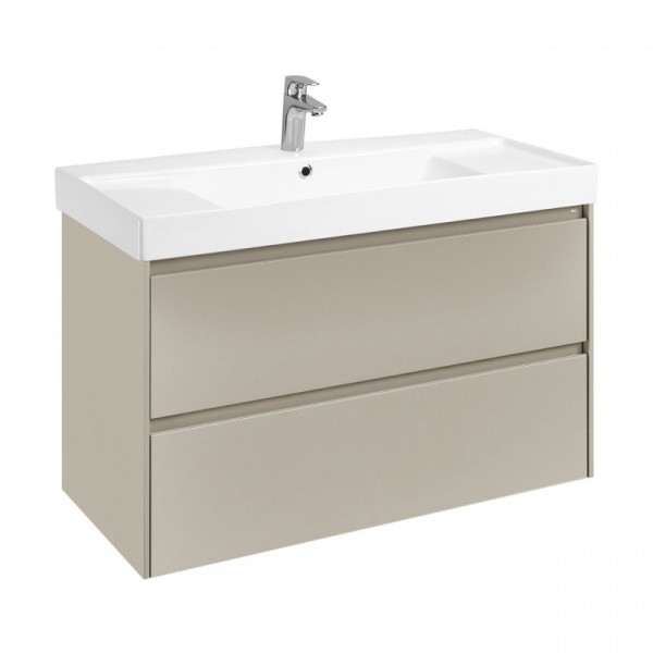 Тумба под раковину без столешницы Roca Ona 100 подвесная, серая матовая