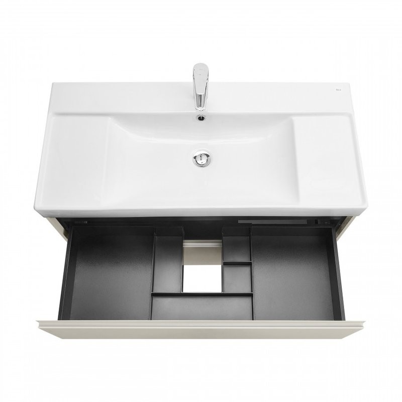 Тумба под раковину без столешницы Roca Ona 100 подвесная, серая матовая