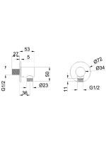 Шланговое подключение WHITECROSS Y1018GL золото