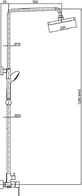 Душевая стойка Bravat Opal F9125183CP-A1-RUS