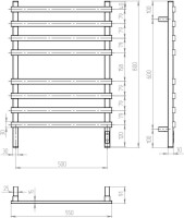 Полотенцесушитель электрический Двин N plaza neo 80/50 полированный хром