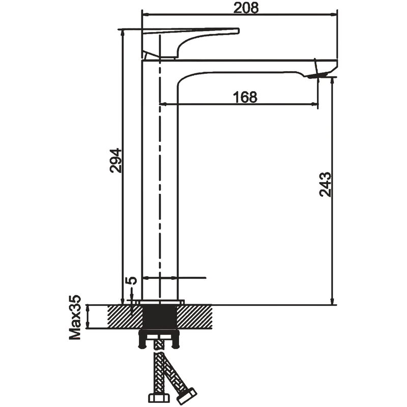 Смеситель для раковины BELZ B11709-7 черный