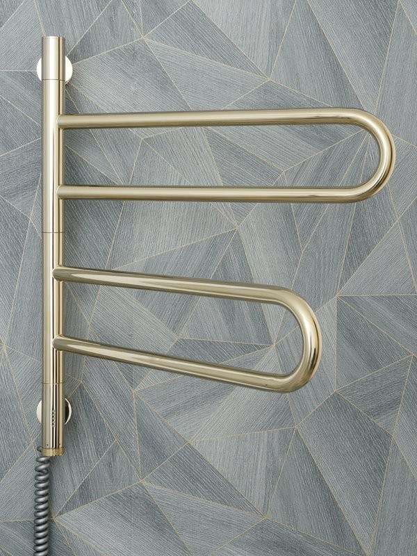 Полотенцесушитель электрический Сунержа Парео 4.0 020-0823-0567 55x50 см, скрытое подключение, шампань, E-образный