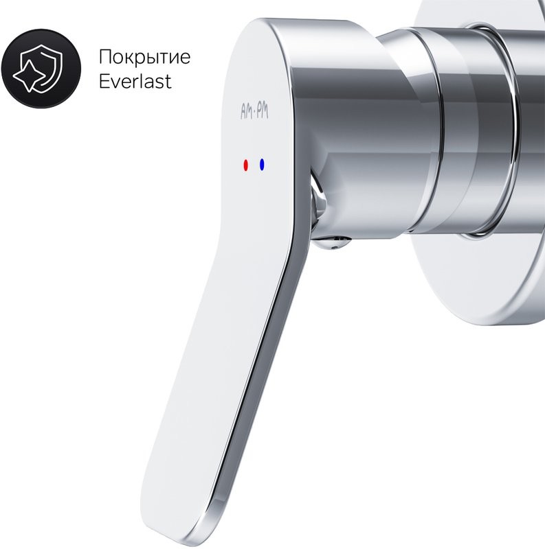 Встраиваемый смеситель для душа и ванны AM.PM X-Joy F85A65000 С ВНУТРЕННЕЙ ЧАСТЬЮ