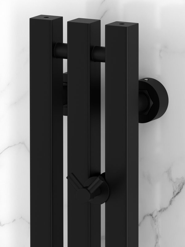 Полотенцесушитель водяной Сунержа Вердикт Pro 31-0459-1210 120x15 см, матовый черный, I-образный