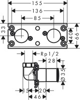 Душевой комплект Hansgrohe RainSelect 15380700 + 15310180 + 26842700 + 26840180