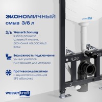 Система инсталляции для унитазов Wasserkraft Aller 10TLT.010.ME.PB01 с кнопкой смыва черной