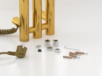 Полотенцесушитель электрический Сунержа Терция 4.0 03-0884-1506 150x15 см, подключение слева, скрытое подключение слева, золото, I-образный