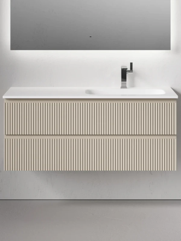 Тумба с раковиной Sancos Snob R 120 R подвесная, beige soft