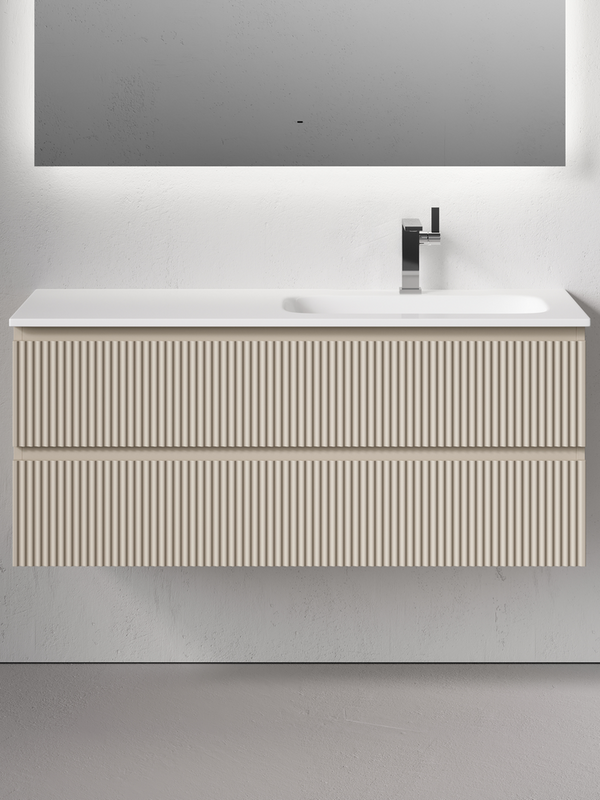 Тумба с раковиной Sancos Snob R 120 R подвесная, beige soft