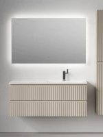 Тумба с раковиной Sancos Snob R 120 R подвесная, beige soft