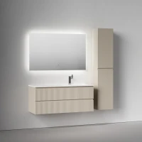 Тумба с раковиной Sancos Snob R 120 R подвесная, beige soft