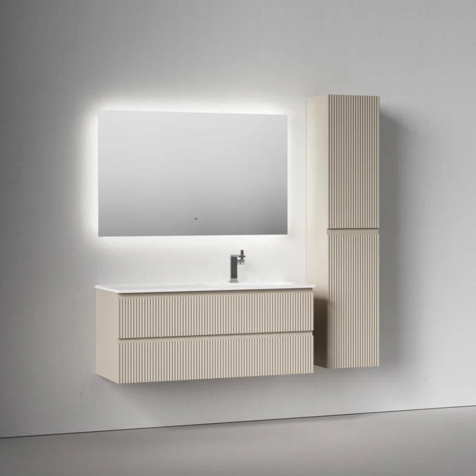 Тумба с раковиной Sancos Snob R 120 R подвесная, beige soft