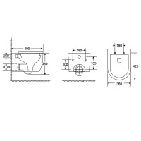Унитаз подвесной AQUAme AQM2013PRO безободковый подвесной с сиденьем микролифт, технология смыва Tornado