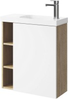 Тумба с раковиной Aqwella Alba 60 R, подвесная, дуб давос