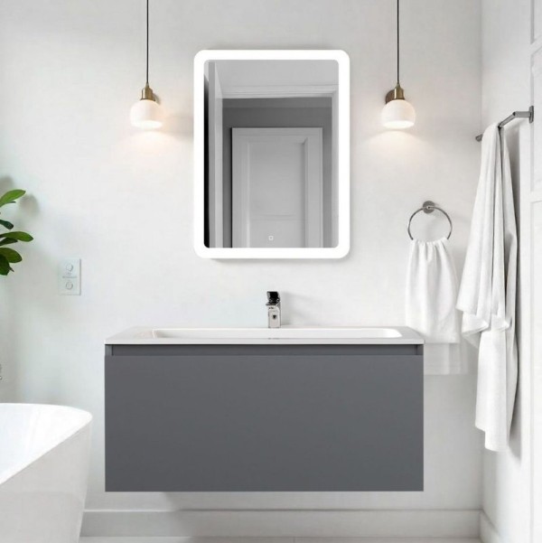 Мебель для ванной комнаты Art&Max Latina 100 подвесная, серая