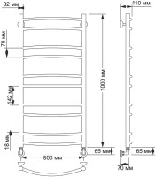 Полотенцесушитель водяной Secado Милан 2 105x55 см, бронза, лесенка, латунь Полотенцесушитель водяной Secado Милан 2 105x55 см, бронза, лесенка, латунь