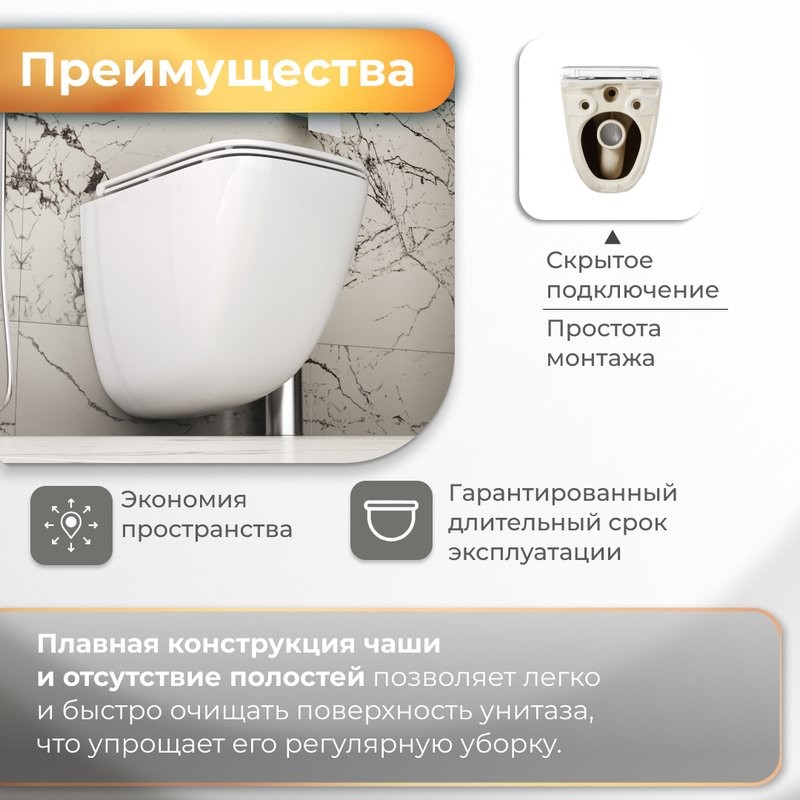 Унитаз подвесной Grossman Торнадо GR-4497SQC