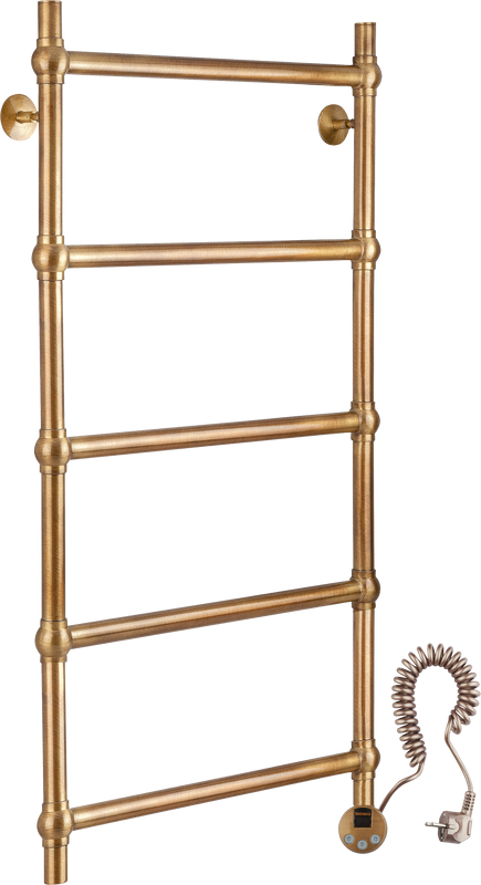 Полотенцесушитель электрический Secado Флоренция 1 105x55 см, подключение справа, бронза, лесенка, латунь