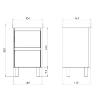 Тумба с раковиной Dreja Luxury Plus 50 подвесная, матовая белая