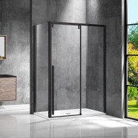 Душевой уголок Vincea Lugano VSR-1L1012CLB-1 120х100 см, профиль черный