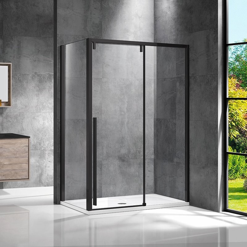 Душевой уголок Vincea Lugano VSR-1L1012CLB-1 120х100 см, профиль черный
