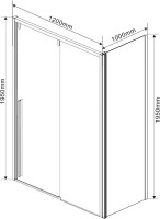Душевой уголок Vincea Lugano VSR-1L1012CLB-1 120х100 см, профиль черный