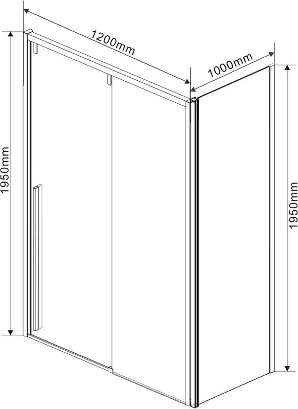 Душевой уголок Vincea Lugano VSR-1L1012CLB-1 120х100 см, профиль черный