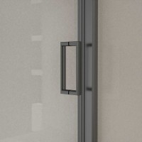 Душевая дверь в нишу Vincea City VDS-5CT120CLGM 120 см, профиль вороненая сталь, стекло прозрачное