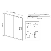 Душевая дверь в нишу Vincea City VDS-5CT120CLGM 120 см, профиль вороненая сталь, стекло прозрачное