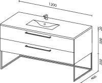 Тумба с раковиной Sanvit Сити 120