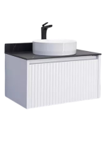 Тумба с раковиной Comforty Марсель 75 подвесная, матовая белая, раковина Comforty 9110