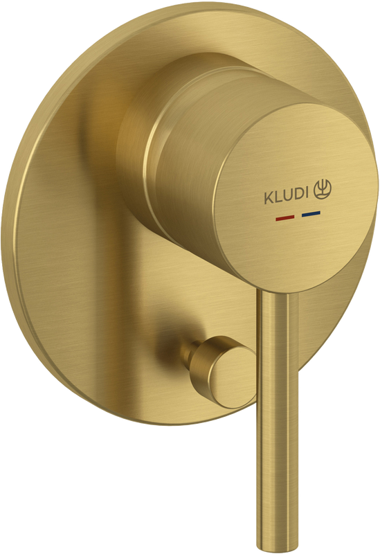 Встраиваемый смеситель для душа и ванны Kludi Bozz 38716N076 брашированное золото