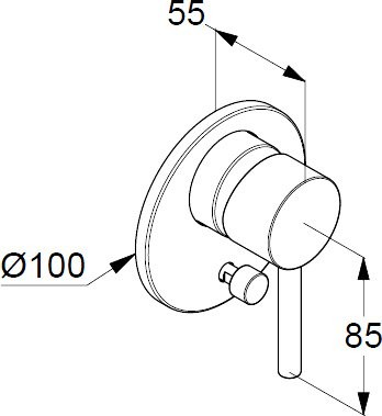 Встраиваемый смеситель для душа и ванны Kludi Bozz 38716N076 брашированное золото