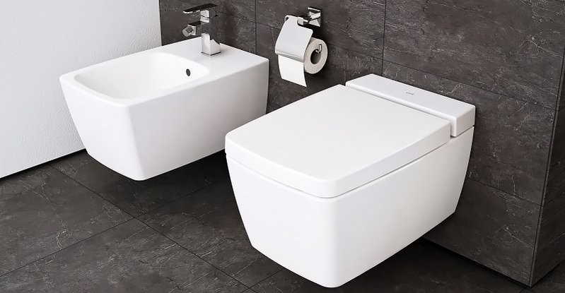 Унитаз подвесной VitrA Metropole 7672B003-1687 с функцией биде, микролифтом и встроенным смесителем
