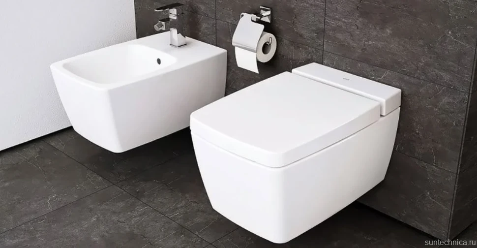 Унитаз подвесной VitrA Metropole 7672B003-1687 с функцией биде, микролифтом и встроенным смесителем